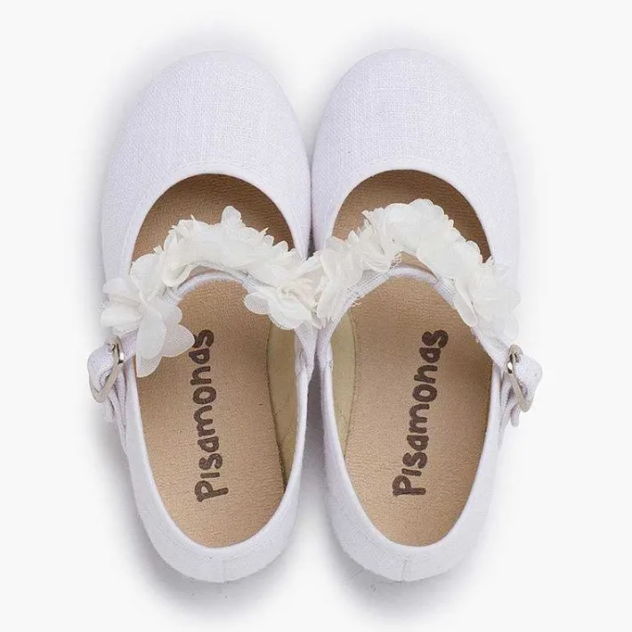 Pisamonas Communion Shoes>Ceremony Mary Janes Flower Straps