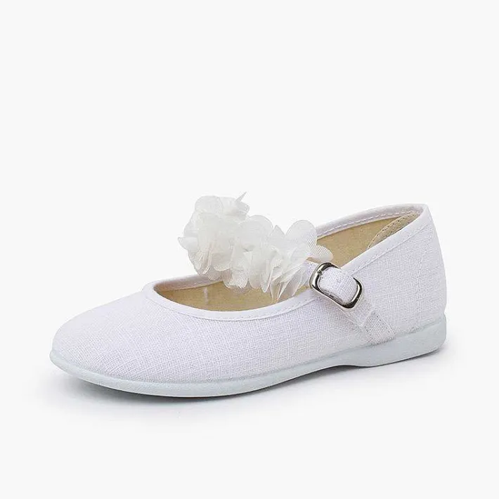 Pisamonas Communion Shoes>Ceremony Mary Janes Flower Straps