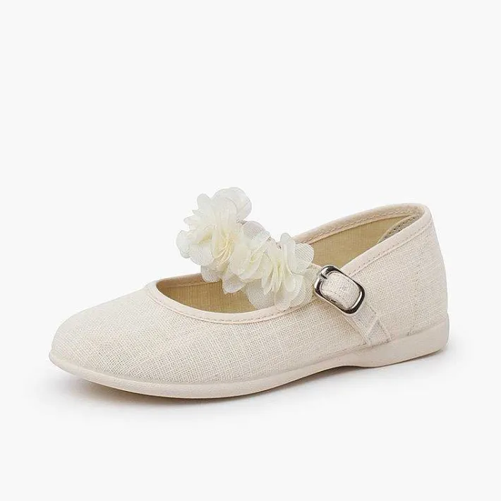 Pisamonas Communion Shoes>Ceremony Mary Janes Flower Straps