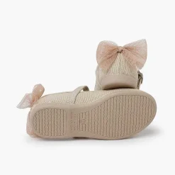 Pisamonas Mary Janes>Ceremony Mary Janes With Tulle Back Bow