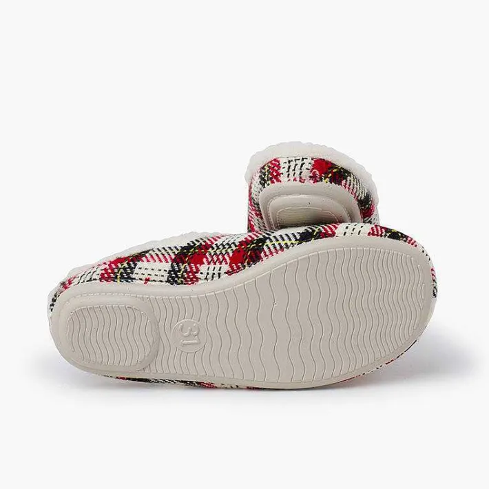 Pisamonas Slippers>Checked Pure Wool Slippers Colour Cuadros