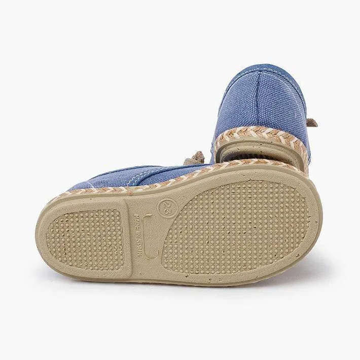 Pisamonas Communion Shoes>Children'S Blucher With Jute Toe Cap And Elastic Laces