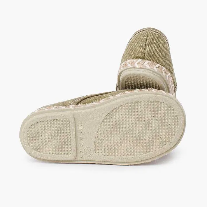 Pisamonas Communion Shoes>Children'S Blucher With Jute Toe Cap And Elastic Laces