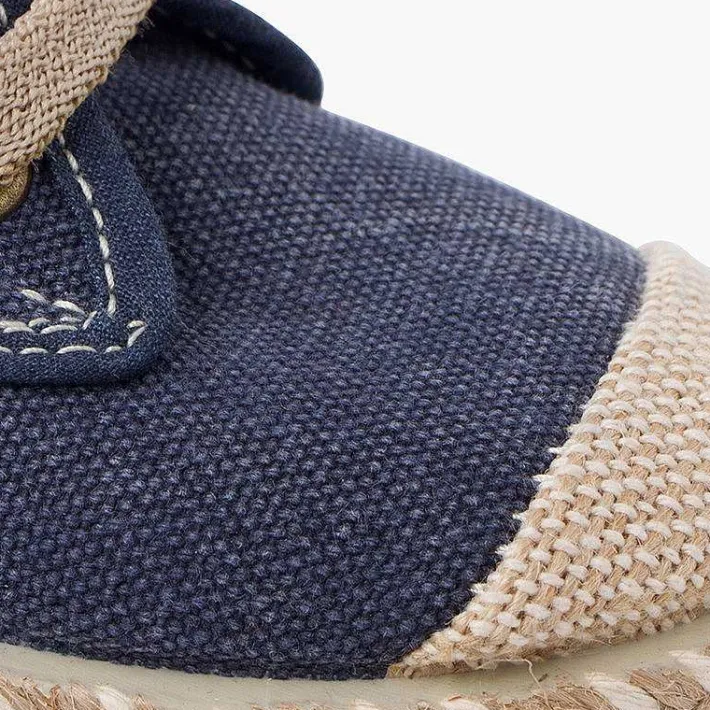Pisamonas Communion Shoes>Children'S Blucher With Jute Toe Cap And Elastic Laces