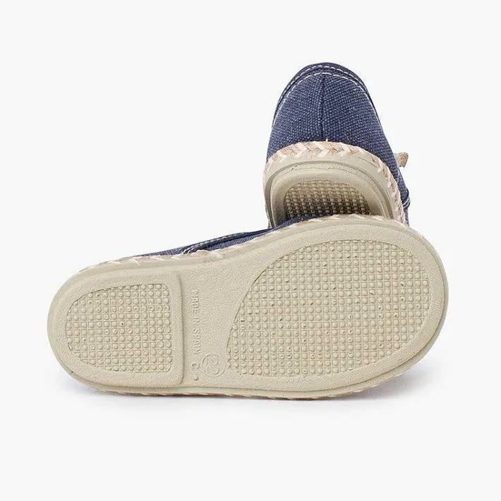 Pisamonas Communion Shoes>Children'S Blucher With Jute Toe Cap And Elastic Laces