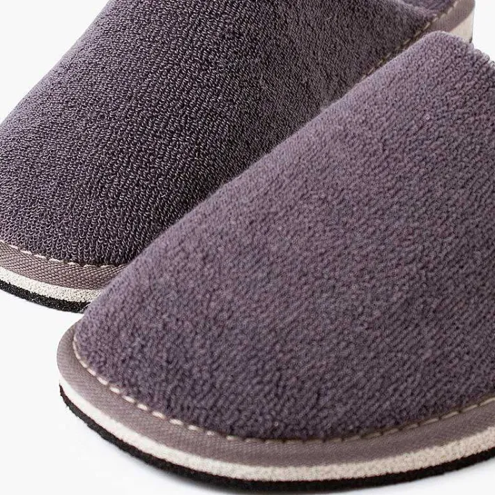 Pisamonas Slippers>Children'S Towel Slippers Colour Dark Grey
