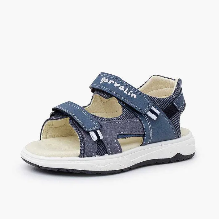 Pisamonas Sandals>Children'S Trekking Type Sandals Adherent Fastenings Colour Blue