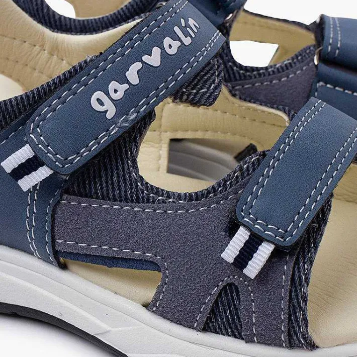 Pisamonas Sandals>Children'S Trekking Type Sandals Adherent Fastenings Colour Blue