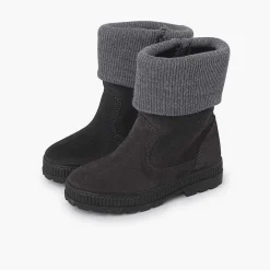 Pisamonas Boots>Children'S Wool Collar Boots Colour Grey