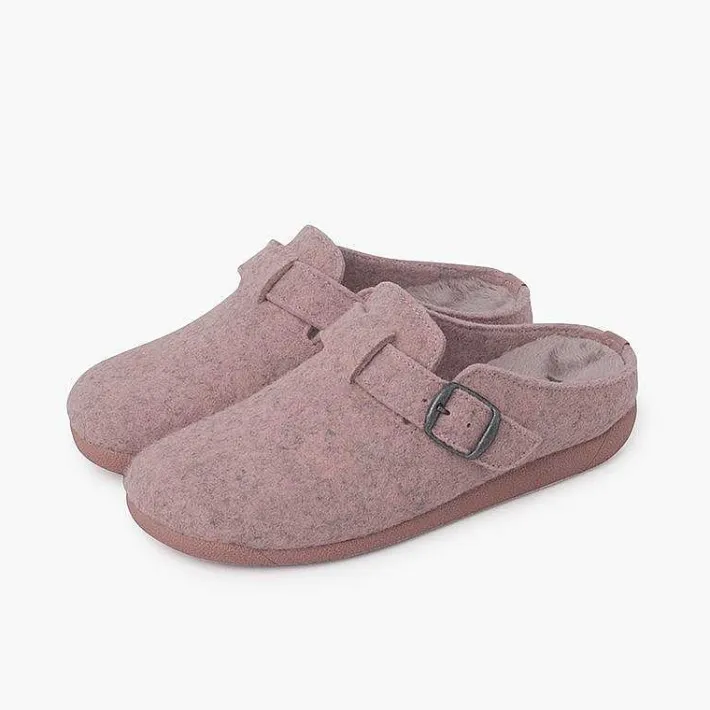 Pisamonas Slippers>Clogs House Buckle Padded Plant