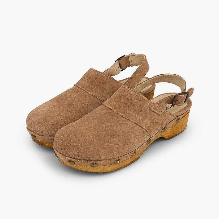 Pisamonas Sandals>Clogs With Wood-Like Soles