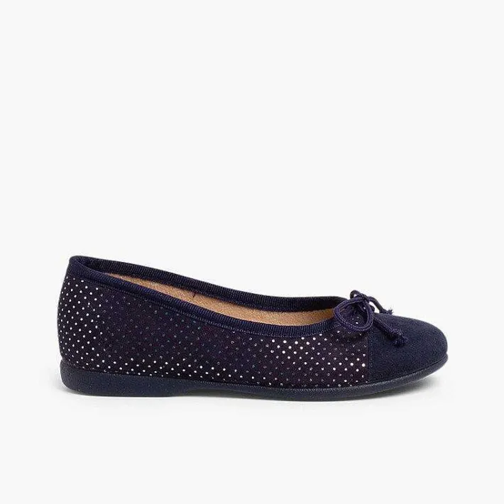Pisamonas Ballet Pumps And Flats>Combined Serratex Ballet Shoes With Shiny Little Dots