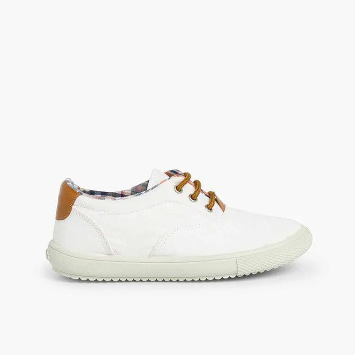 Pisamonas Trainers>Contrast Lace-Up Canvas Sneakers
