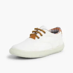 Pisamonas Trainers>Contrast Lace-Up Canvas Sneakers