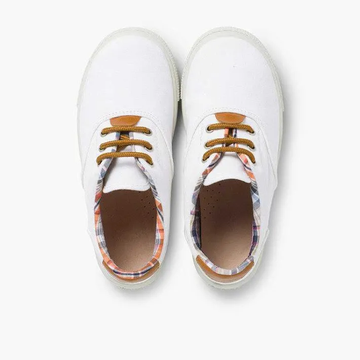 Pisamonas Trainers>Contrast Lace-Up Canvas Sneakers