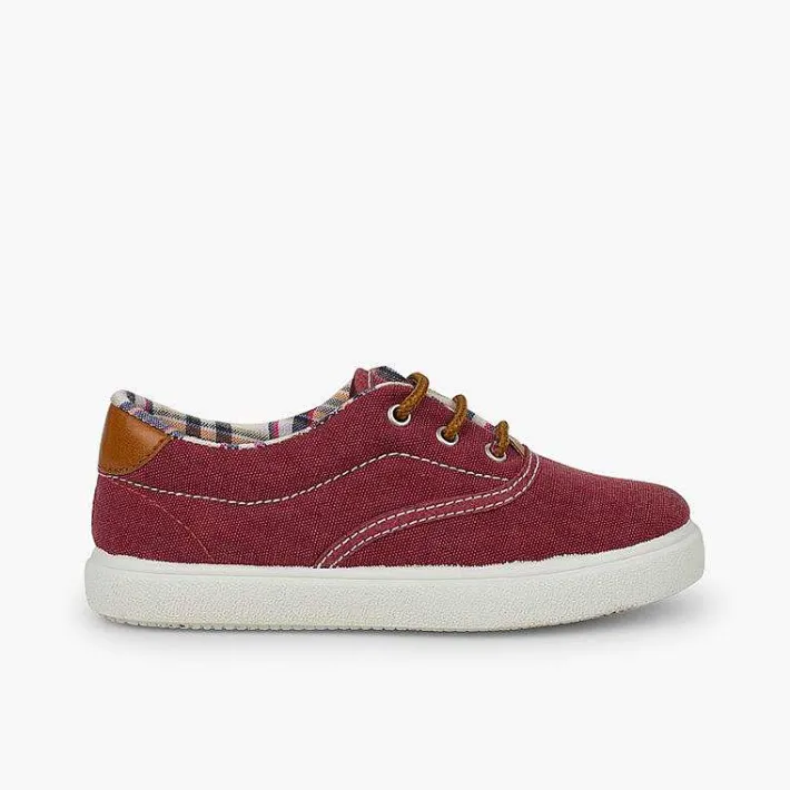 Pisamonas Trainers>Contrast Lace-Up Canvas Sneakers