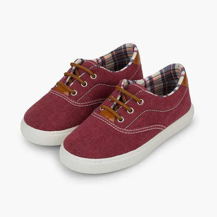 Pisamonas Trainers>Contrast Lace-Up Canvas Sneakers