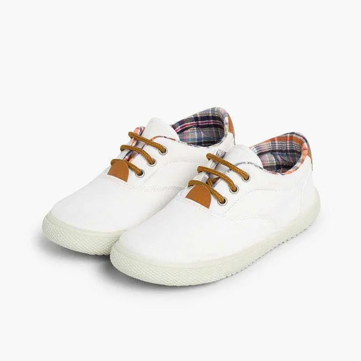 Pisamonas Trainers>Contrast Lace-Up Canvas Sneakers