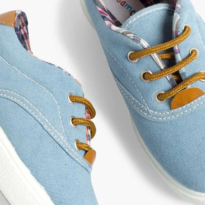 Pisamonas Trainers>Contrast Lace-Up Canvas Sneakers