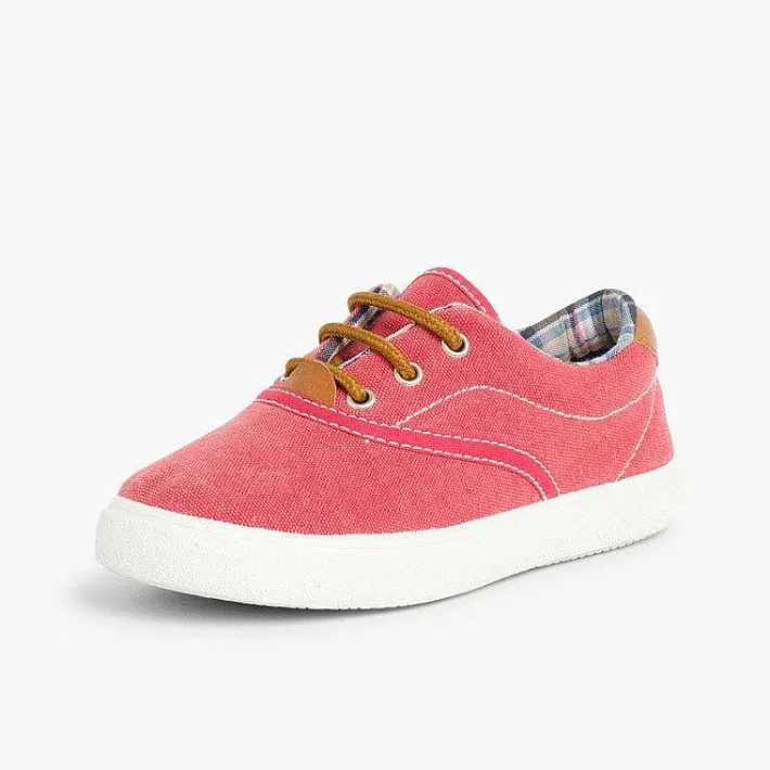 Pisamonas Trainers>Contrast Lace-Up Canvas Sneakers