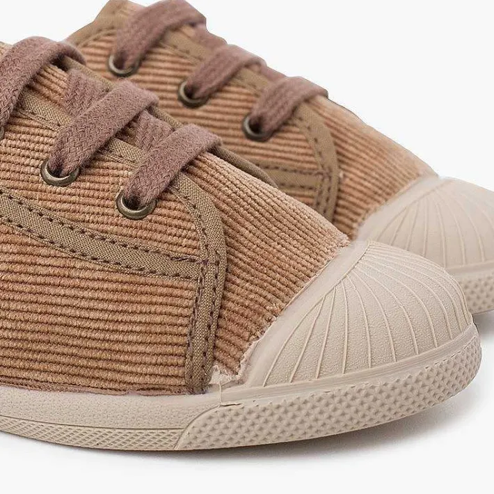 Pisamonas Trainers>Corduroy Rubber Toe Cap Sneakers