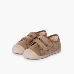Pisamonas Trainers>Corduroy Trainers With Rubber Toe And Double Closure