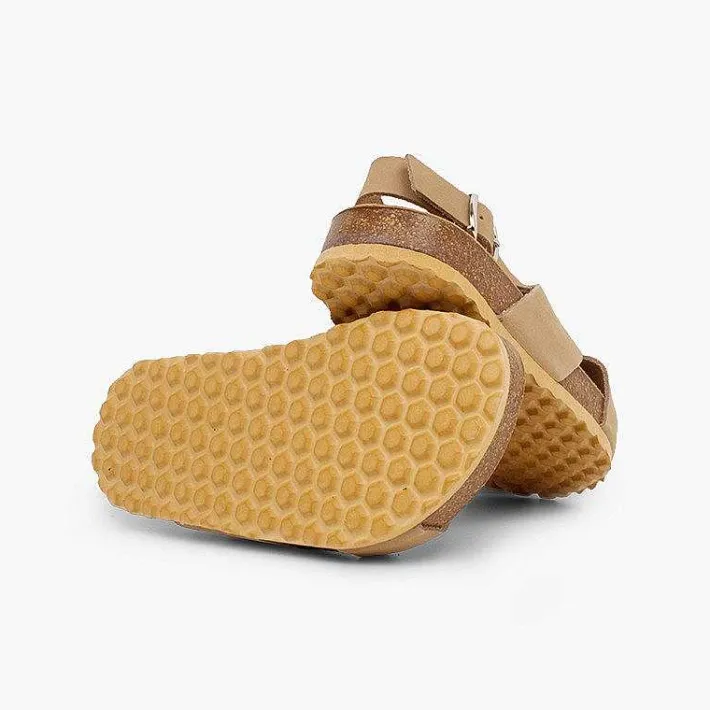 Pisamonas Sandals>Cross Strap Sandals In Nubuck For Kids
