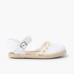 Pisamonas Espadrilles>Daisy Espadrille Sandal With Buckle Closure Colour White