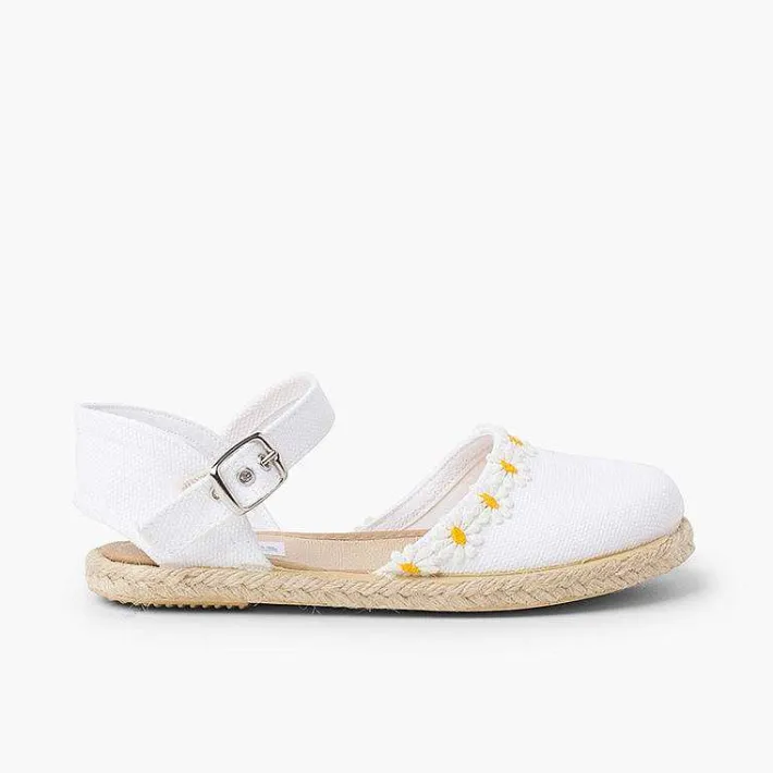 Pisamonas Espadrilles>Daisy Espadrille Sandal With Buckle Closure Colour White