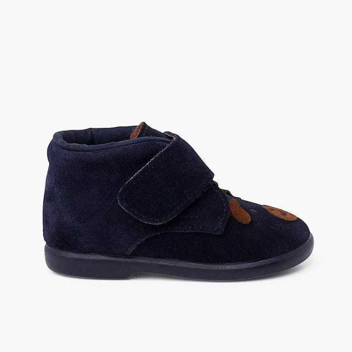 Pisamonas Boots>Doggy Suede Boots With Adherent Closure