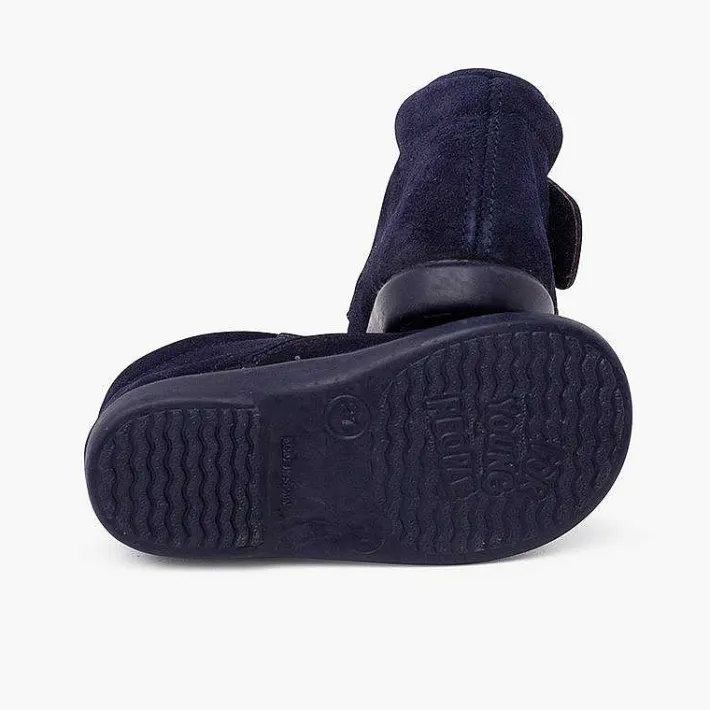 Pisamonas Boots>Doggy Suede Boots With Adherent Closure