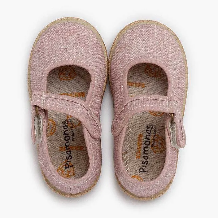 Pisamonas Espadrilles>Ecological Cotton Mary Janes With Jute Sole