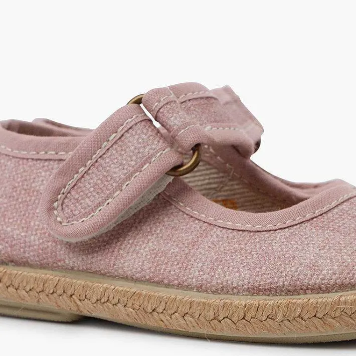 Pisamonas Espadrilles>Ecological Cotton Mary Janes With Jute Sole