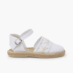 Pisamonas Espadrilles>Embroidered Espadrilles With Buckle