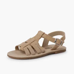 Pisamonas Sandals>Engraved Leather Gladiator Sandals Colour Sand