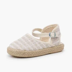Pisamonas Espadrilles>Espadrilles Plumeti Embroidered Squares Colour Beige