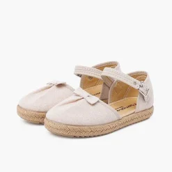Pisamonas Sandals>Espadrilles With Bow And Gathered Instep