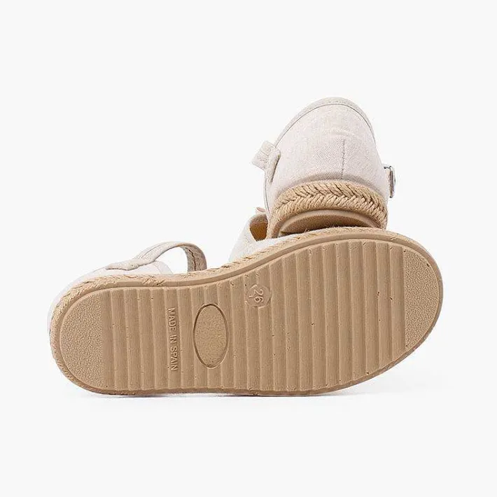 Pisamonas Sandals>Espadrilles With Bow And Gathered Instep