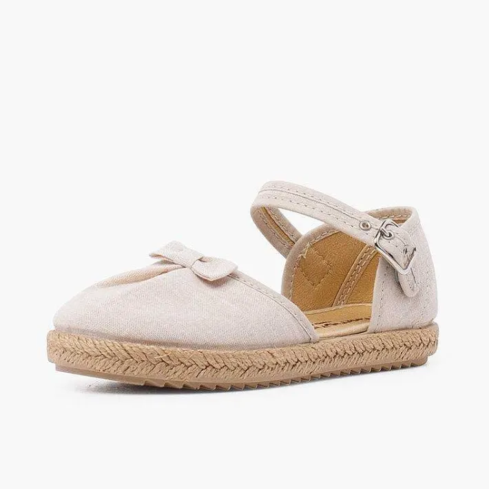 Pisamonas Sandals>Espadrilles With Bow And Gathered Instep