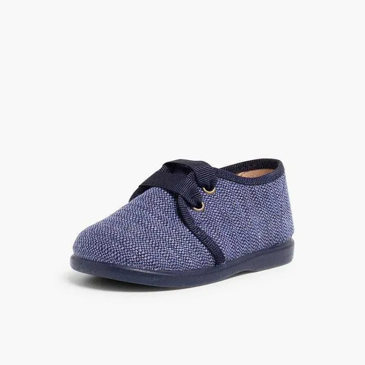 Pisamonas Brogues And Bluchers>Fabric Blucher Style Baby Shoes