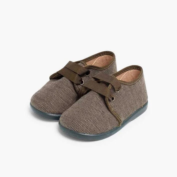 Pisamonas Brogues And Bluchers>Fabric Blucher Style Baby Shoes