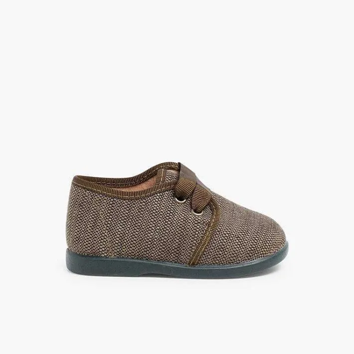 Pisamonas Brogues And Bluchers>Fabric Blucher Style Baby Shoes