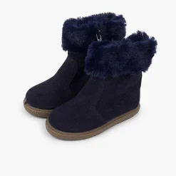 Pisamonas Boots>Faux Fur Collar Boots