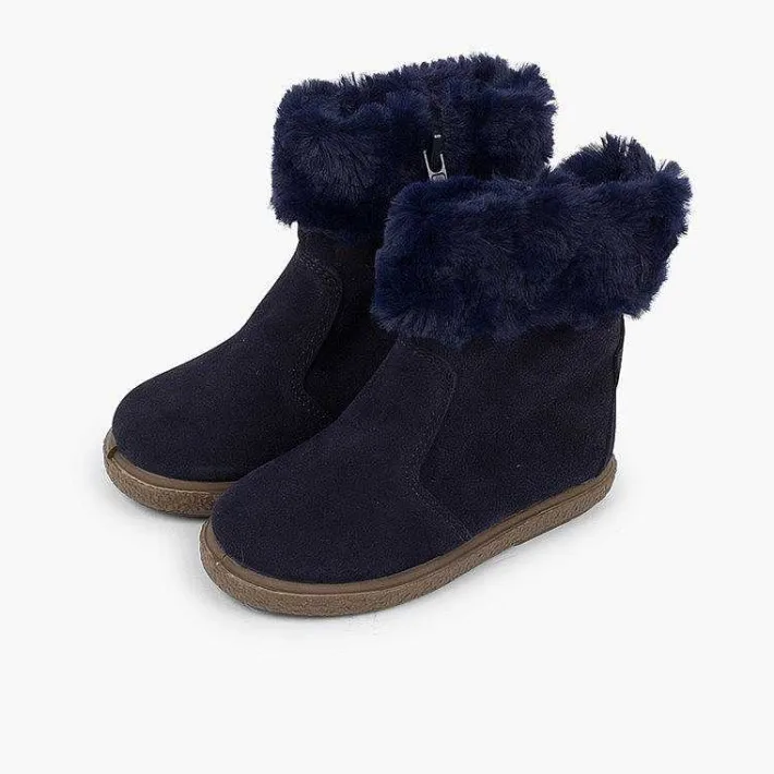 Pisamonas Boots>Faux Fur Collar Boots