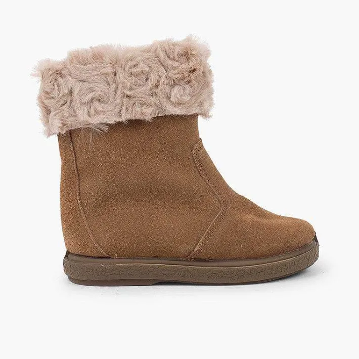 Pisamonas Boots>Faux Fur Collar Boots