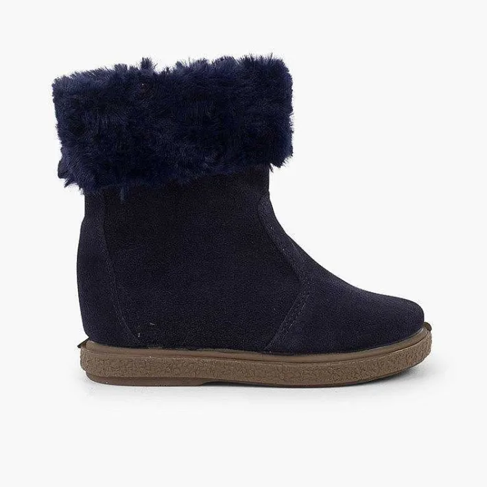 Pisamonas Boots>Faux Fur Collar Boots