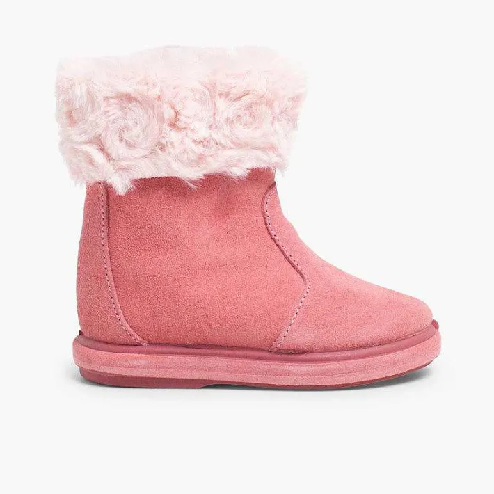 Pisamonas Boots>Faux Fur Collar Boots