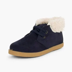 Pisamonas Boots>Faux Sheepskin Cuff Boots For Boys And Girls