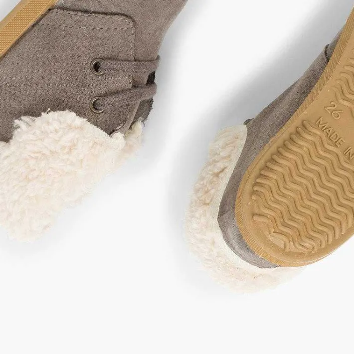Pisamonas Boots>Faux Sheepskin Cuff Boots For Boys And Girls