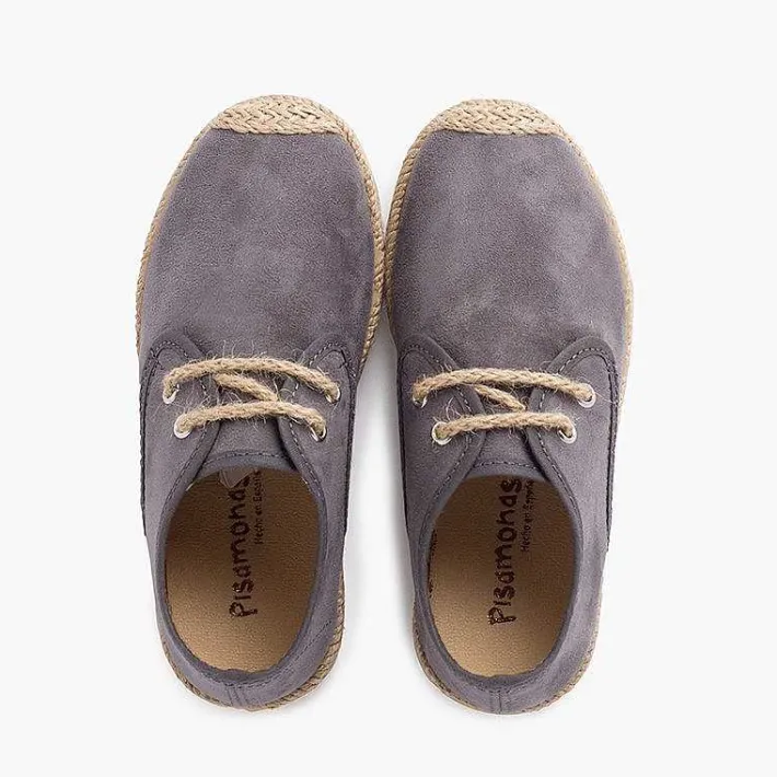Pisamonas Brogues And Bluchers>Faux Suede Blucher With Jute Toe And Laces